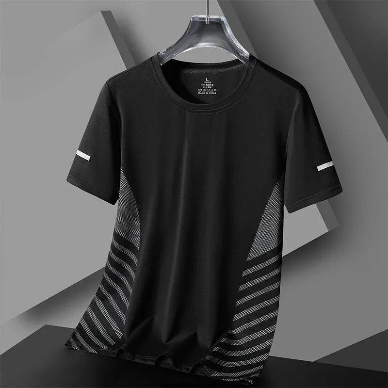 Quick Dry Sport Running T-Shirt Men's T-Shirt Short Sleeves Summer Casual OverSize Top Tees GYM Tshirt Clothes - Tamnz