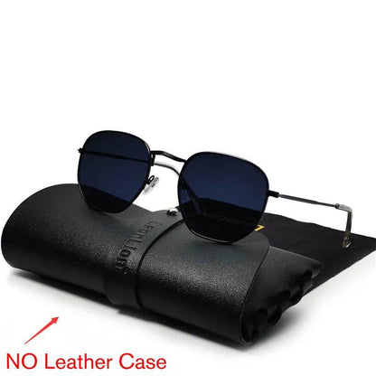 Metal Vintage Polygon Sunglasses Luxury Brand Shades Designer - Tamnz