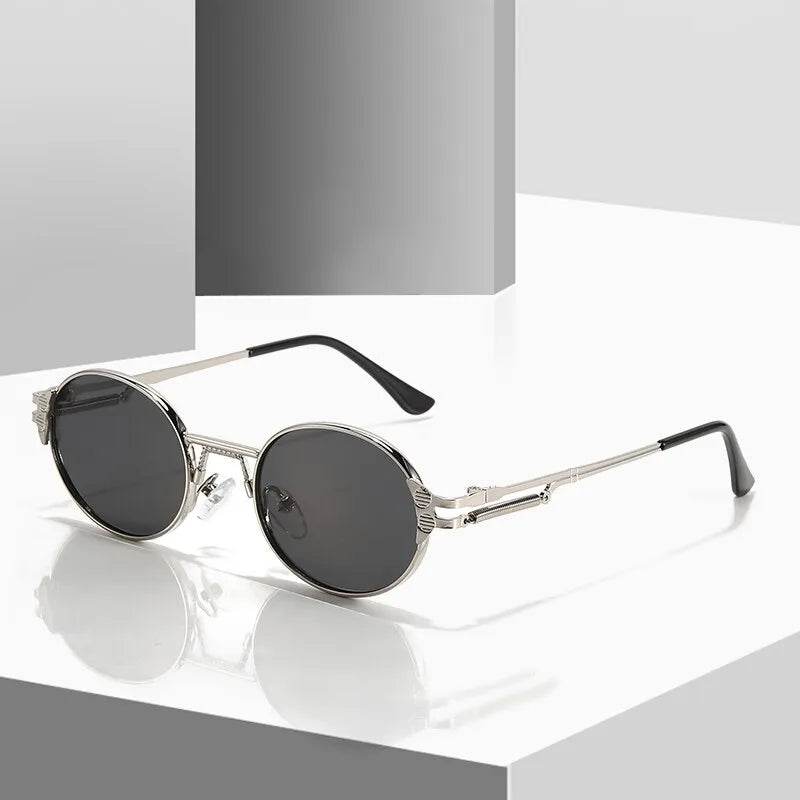 Round Frame Retro Personalized Metal Sunglasses Sunglasses For Men And Women - Tamnz