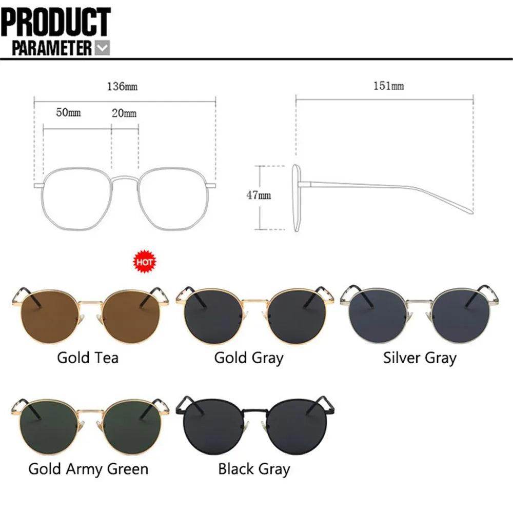 Fishing Metal Frame Shades Round Sun Eyewear - Tamnz