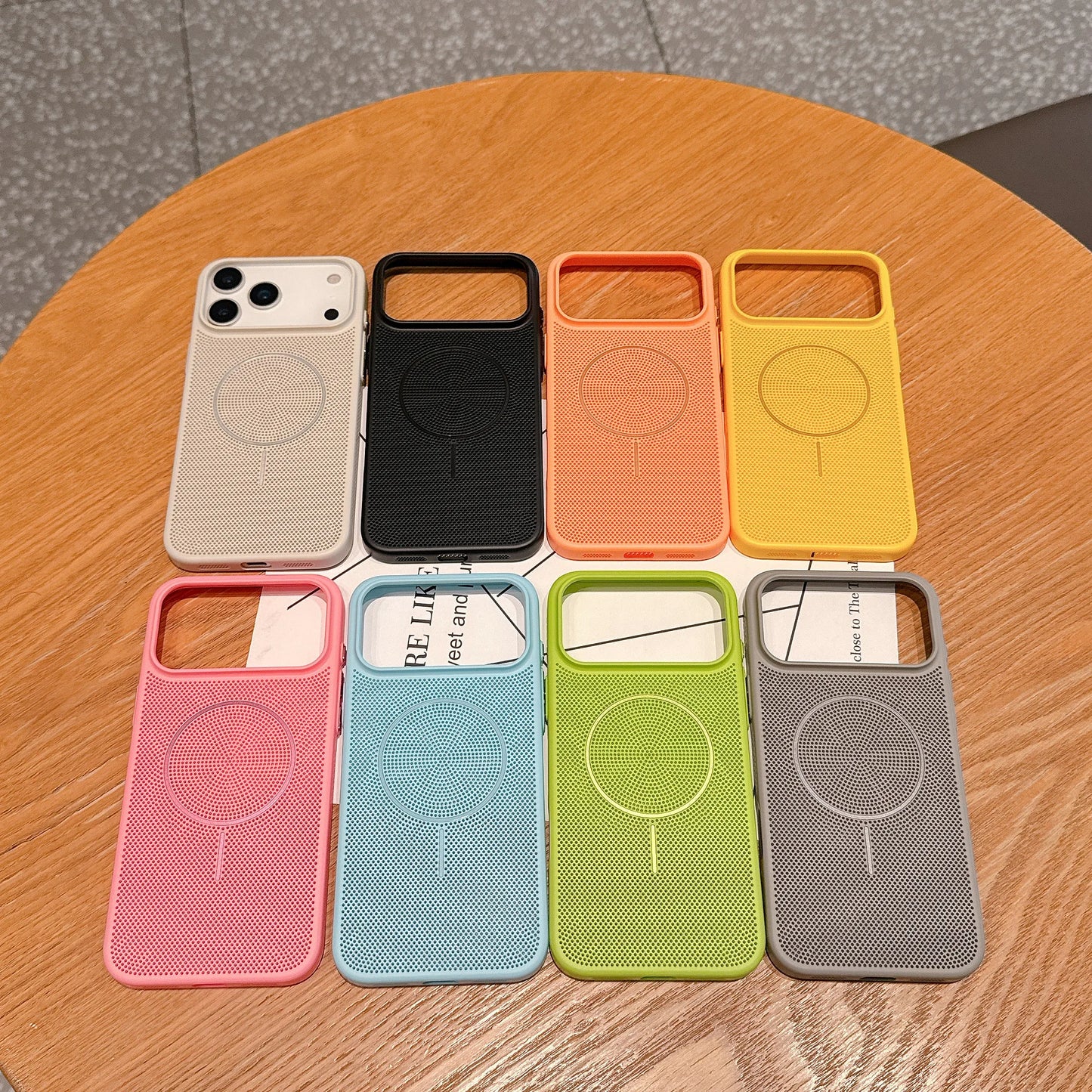 Cooling Heat Dissipation Mesh Magnetic Magsafe Case for iPhone 17 16 15 14 13 12 11 Pro Max Plus 17 Air Wireless Charging Cover