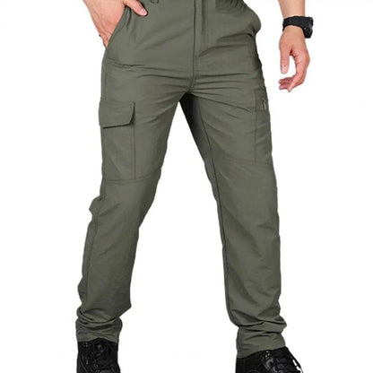 Straight Wear Resistant Solid Color Waterproof Men Pants for Outdoor Sports - Tamnz