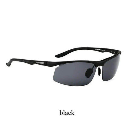 Sunglasses Aluminum Men Polarized UV400 Lens Rectangle Rimless Driving Fishing Sun Glasses Sports Eyewear - Tamnz