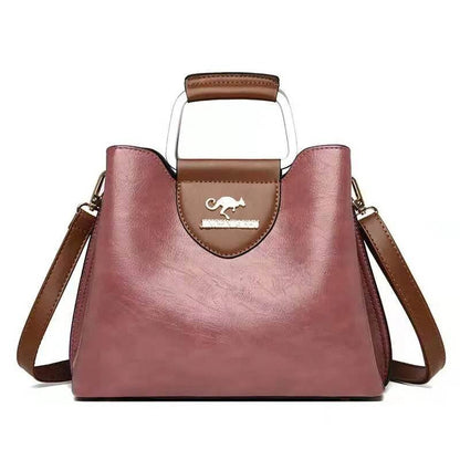 PU Soft Leather Texture Handbag New Cross-border Women's Bag Niche Design Fashionable Shoulder Bag Large Capacity Tote Purse - Tamnz