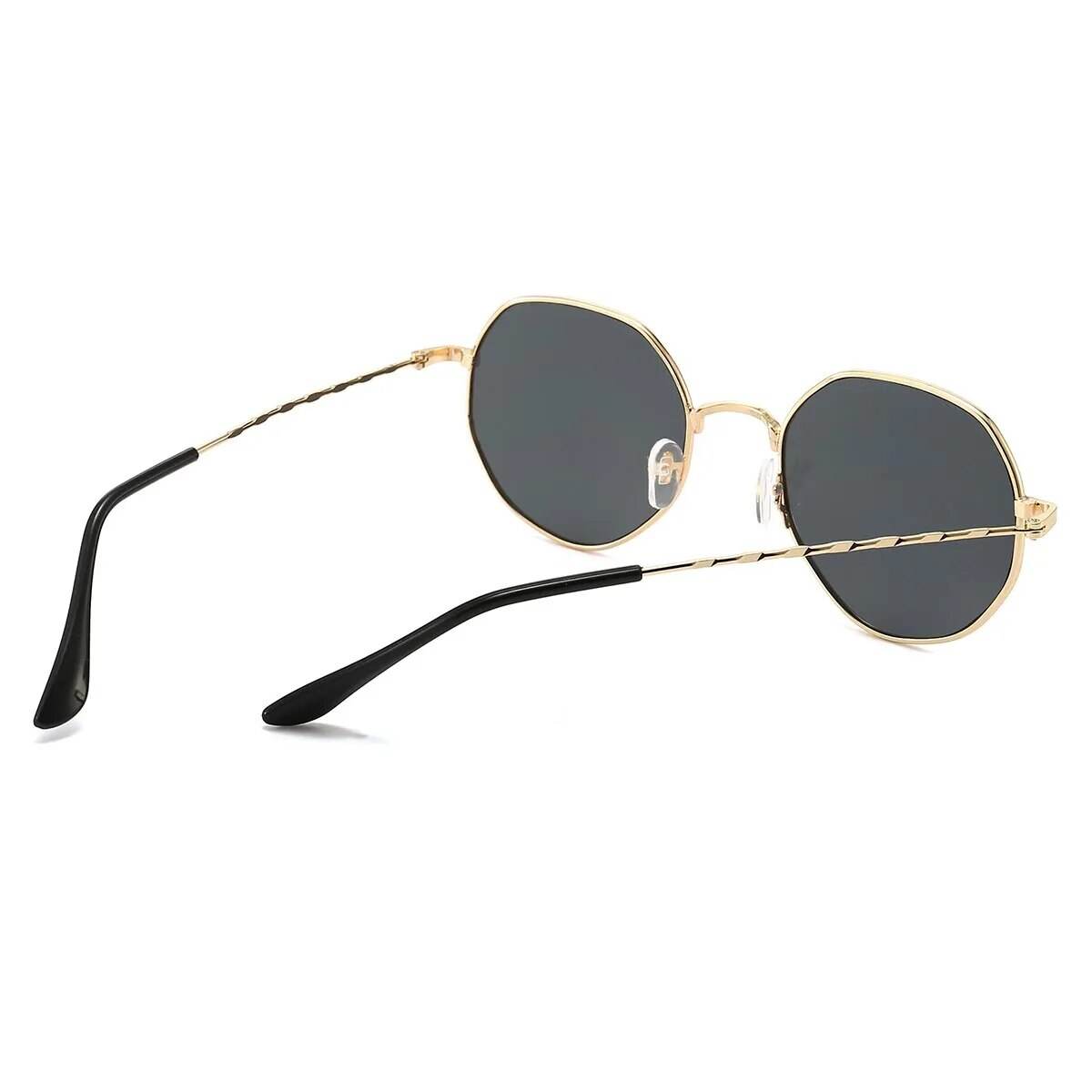 Polygon Metal Sunglasses Vintage Frame For Women Sunglasses Men Luxury Brand Design Women Mirror - Tamnz