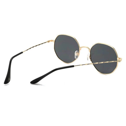 Polygon Metal Sunglasses Vintage Frame For Women Sunglasses Men Luxury Brand Design Women Mirror - Tamnz