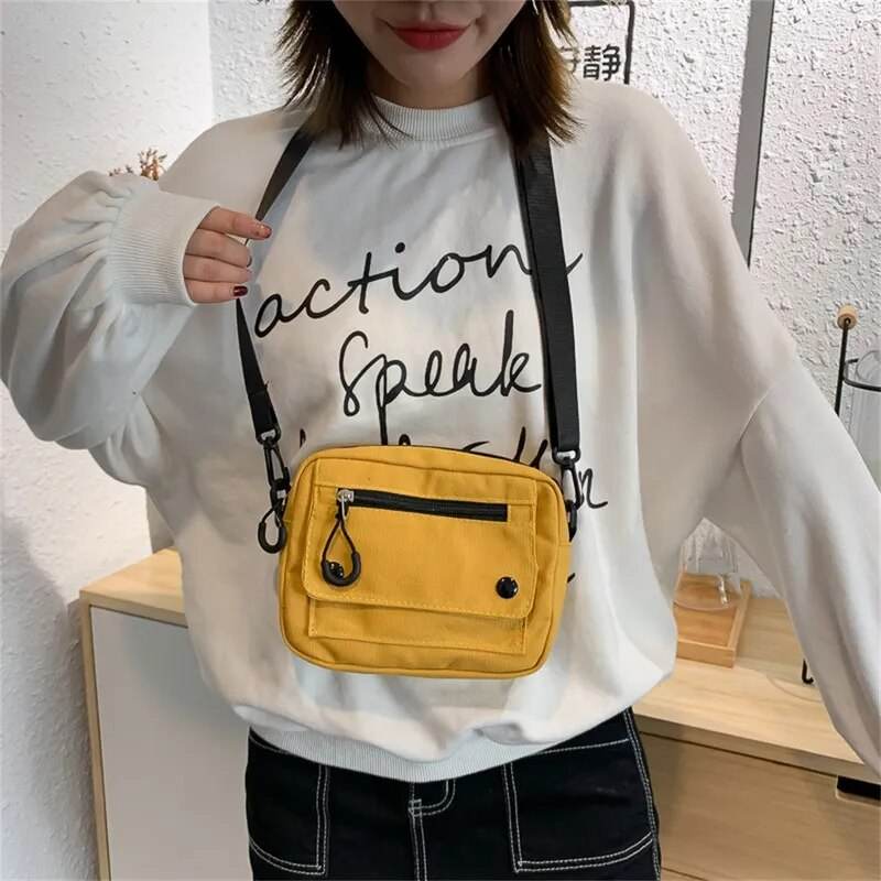 Bags for Women Women Pure Color Casual Tote Outdoor Bag Canvas Handbag Zipper Shoulder Bag Luxury Bag Bolsas Femininas - Tamnz