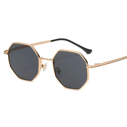 Polygon Vintage Octagon Metal Sunglasses - Tamnz