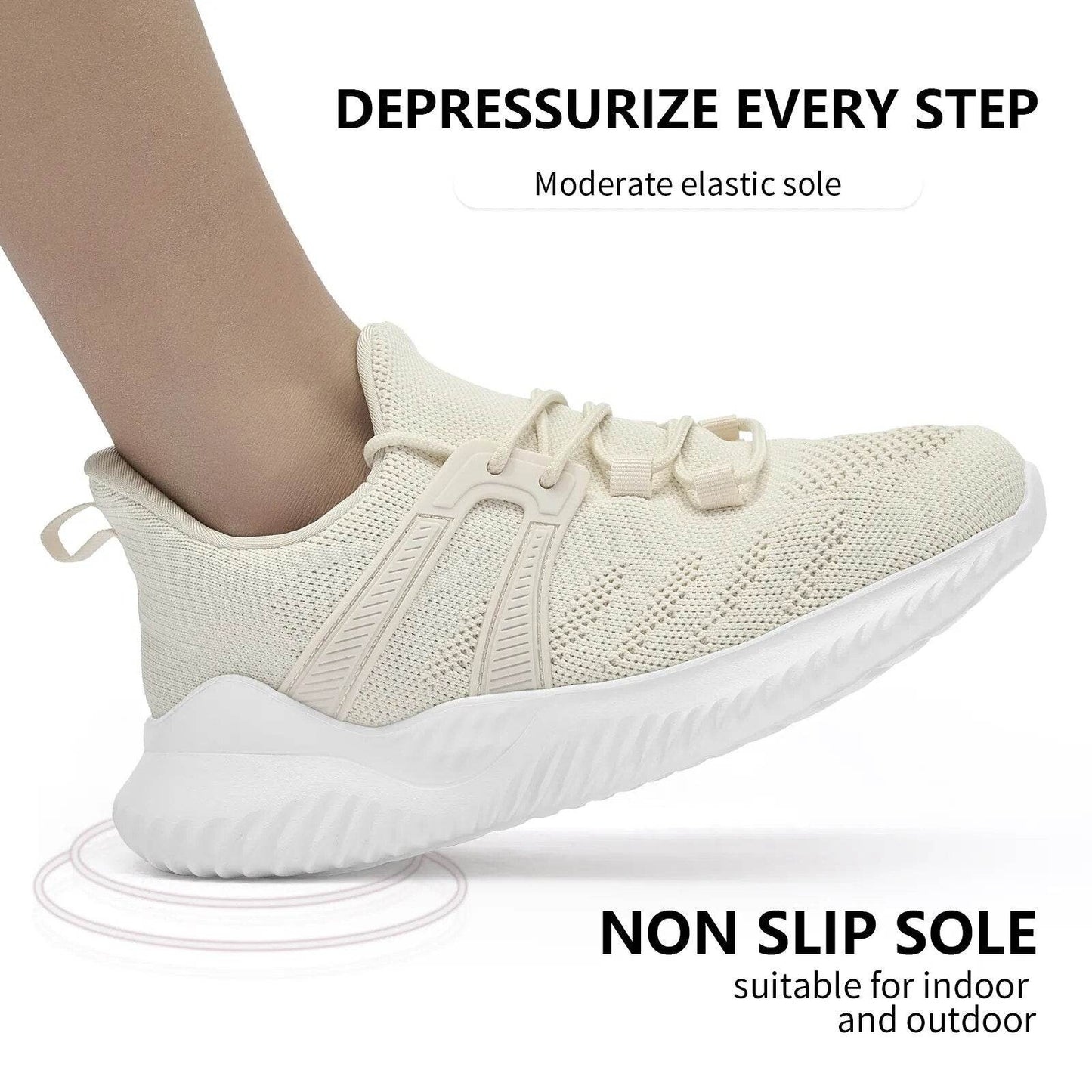 Womens Athletic Walking Shoes - Memory Foam Lightweight Tennis Sports Shoes Gym Jogging Slip On Running Sneakers - Tamnz