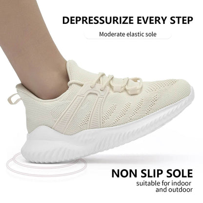 Womens Athletic Walking Shoes - Memory Foam Lightweight Tennis Sports Shoes Gym Jogging Slip On Running Sneakers - Tamnz