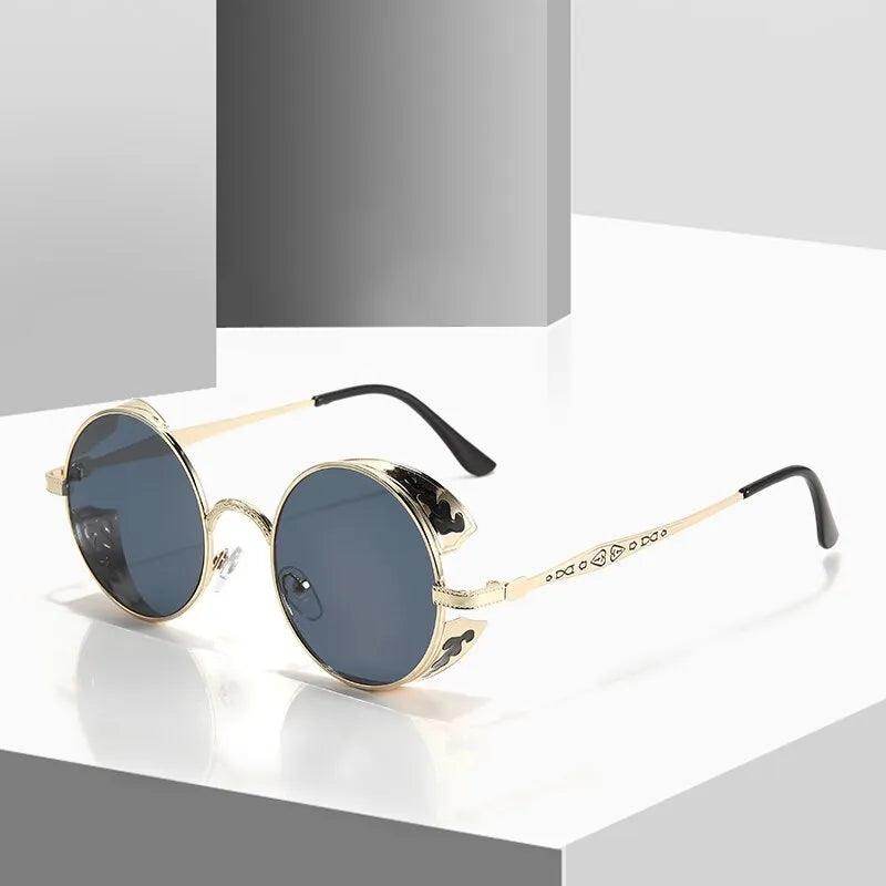 Steampunk European And American Sunglasses Round Dot Paint Personalized Men And Women - Tamnz