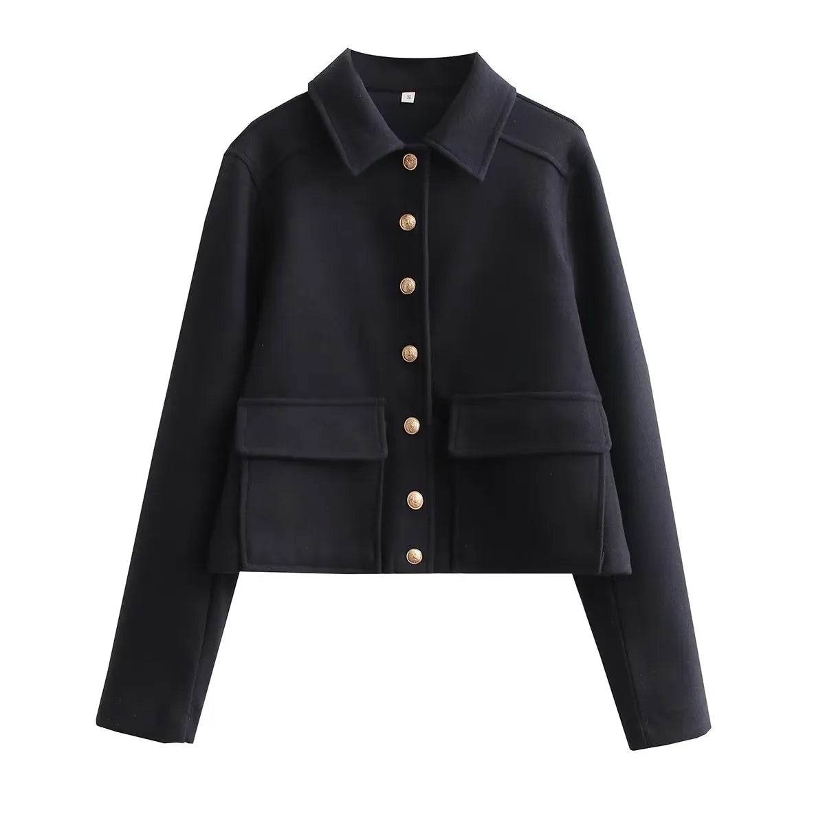Fashion Jackets for Women Autumn Coats Female Turndown Collar Chic Single-breasted New Outerwear Ladies Casual Jacket - Tamnz