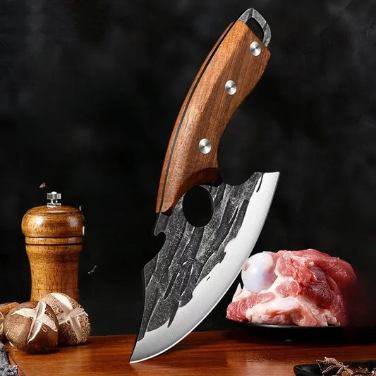 2025new Outdoor Pick Bones Dedicated Knife Hand-Forged Meat Cutting Knife Slaughter Professional Meat Selling Knife