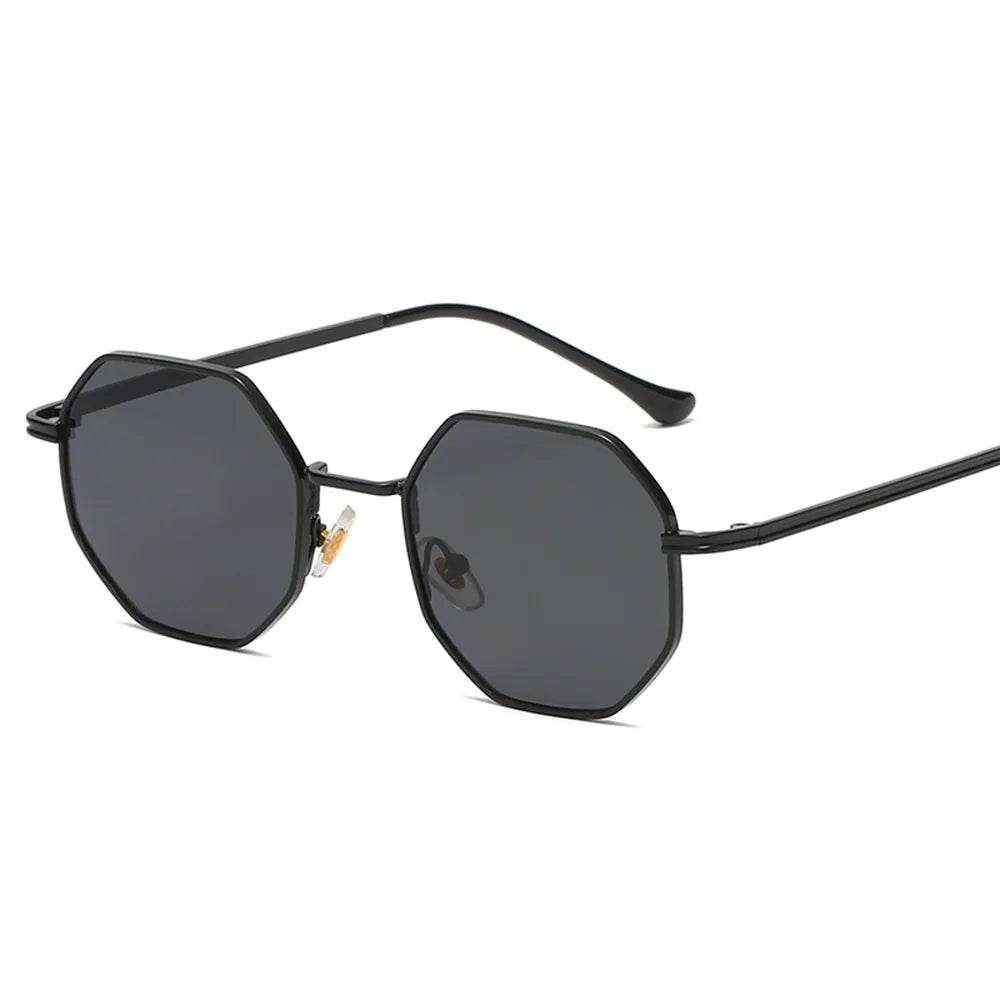Polygon Vintage Octagon Metal Sunglasses - Tamnz
