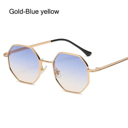 Summer UV Protection Sunglasses Fashion Polygon Sun Glasses for Women Men Trendy Classic Metal Frame - Tamnz