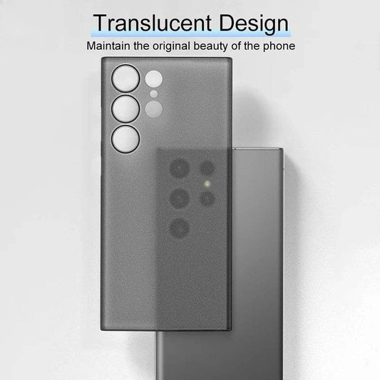 UltraThin 0.3mm shockproof transparent Outer case For Samsung Galaxy S25 S24 Ultra Plus Solid Color Clear Frosted Matte PP Case - Tamnz