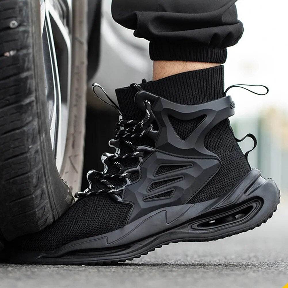 Light Breathable Sneaker For Men Steel Toe Safety Shoes Puncture-Proof Male Boots Work Botas Hombre - Tamnz