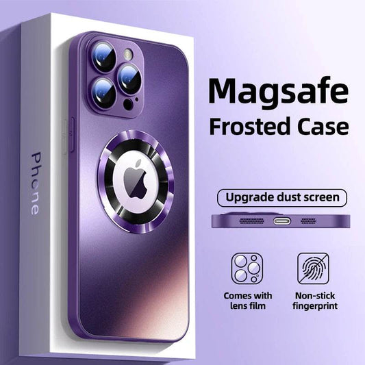 Luxury Magnetic Phone Case For iPhone 14 13 11 15 16 Pro Max Magsafe Wireless Charging Funda Glass Lens Protection Mobile Cover - Tamnz