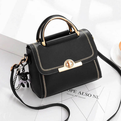 New Lock Flap Small Square Bag Shoulder Messenger Crossbody Bags Designer Stitching Women Handbags Leisure Shoulder Bag - Tamnz