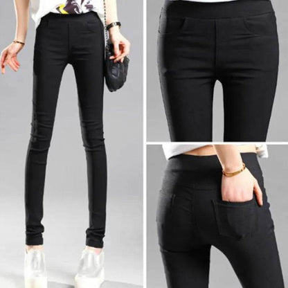 Women Summer Elastic Casual Stretch Skinny Leggings Slim Pencil Pants - Tamnz