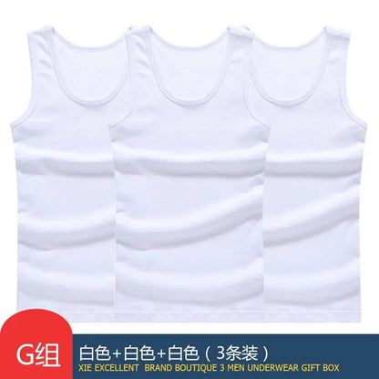 Tank Top Solid Muscle Vest Undershirts O-neck Gymclothing Tees Whorl Tops - Tamnz