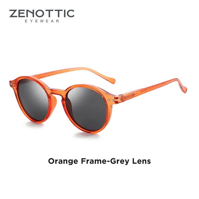 Retro Polarized Sunglasses Men Women Vintage Small Round Frame Polaroid Lens UV400 Goggles Shades - Tamnz