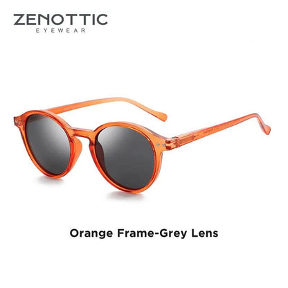Retro Polarized Sunglasses Men Women Vintage Small Round Frame Polaroid Lens UV400 Goggles Shades - Tamnz