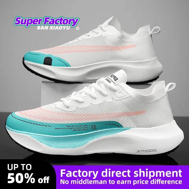 Marathon Air Cushion Men Sports Running Shoes Breathable Lightweight Women's Comfortable Athletic - Tamnz