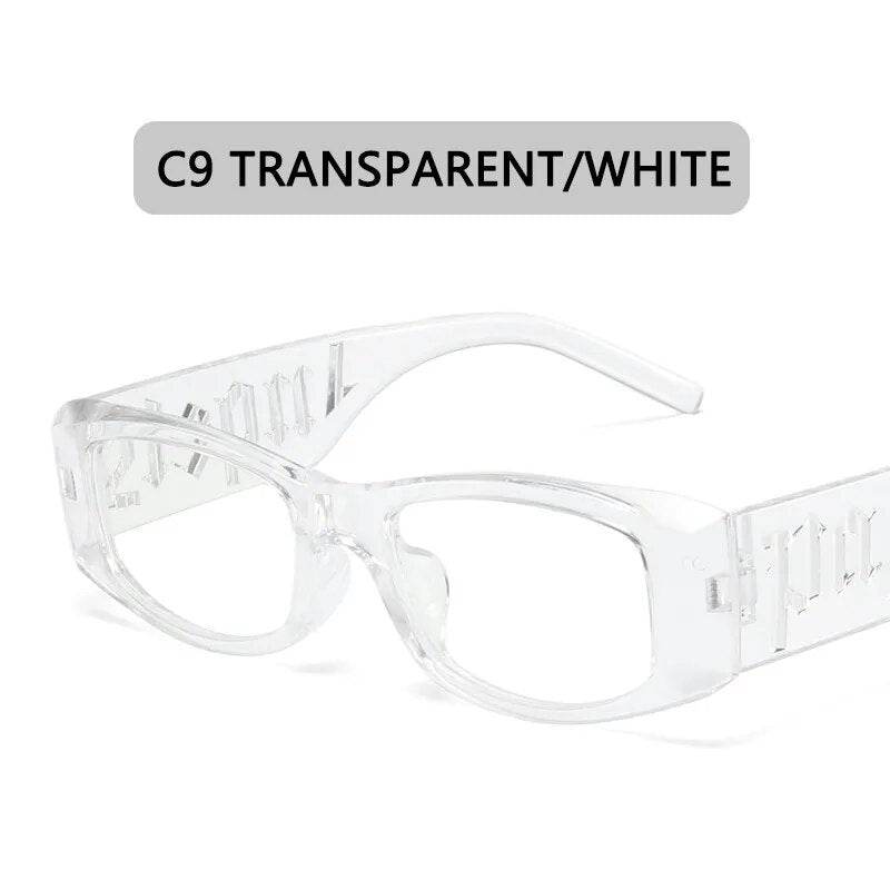Vintage Square Fashion Luxury Brand Designer Trend Punk Hip Hop Shades - Tamnz