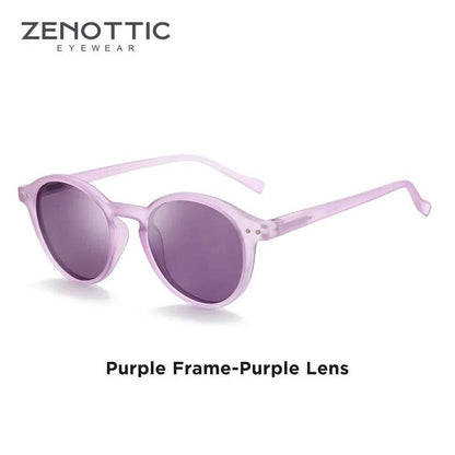 Retro Polarized Sunglasses Men Women Vintage Small Round Frame Polaroid Lens UV400 Goggles Shades - Tamnz